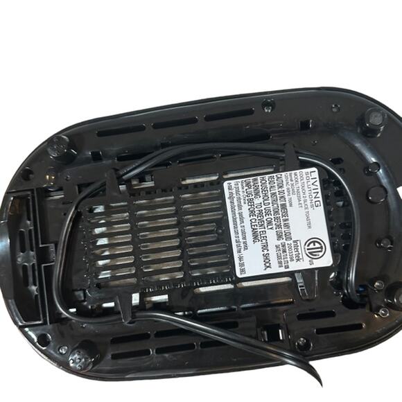 Living Solutions Black 2 Slice Cool Touch Toaster NIB - Picture 10 of 10